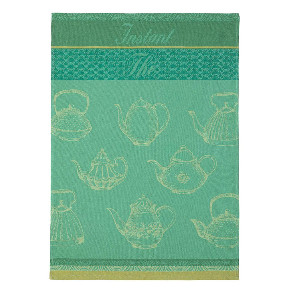 Tea Time (Instant The) French Jacquard Cotton Dish Towel by Coucke