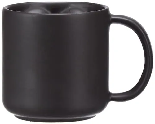 The Earth Store Black Visage Coffee Mug - 430ml Capacity, Microwave and Dishwasher Safe, Ceramic Coffee Mug Unique Face-Shaped Design for Every Occasion (Set of 1)