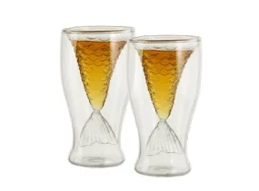 The Wine Savant Mermaid Tail Glasses 2 pack