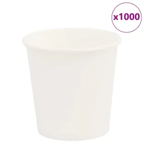 vidaXL Paper Coffee Cups 1000 pcs 4oz 100ml White