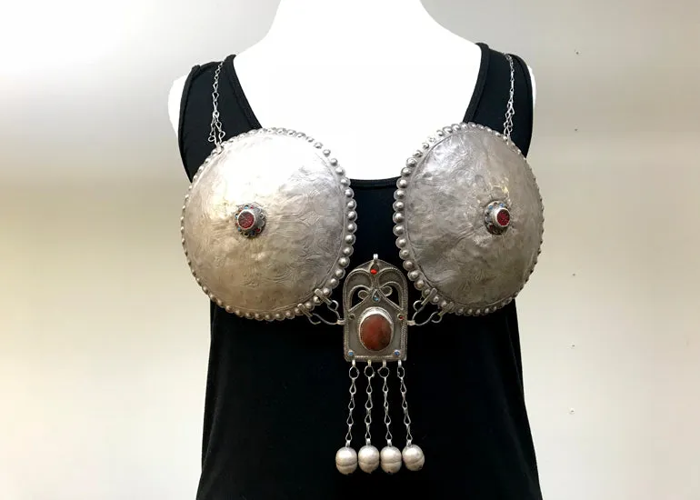 Vintage Early 1900s Silver Breastplate from Afghanistan