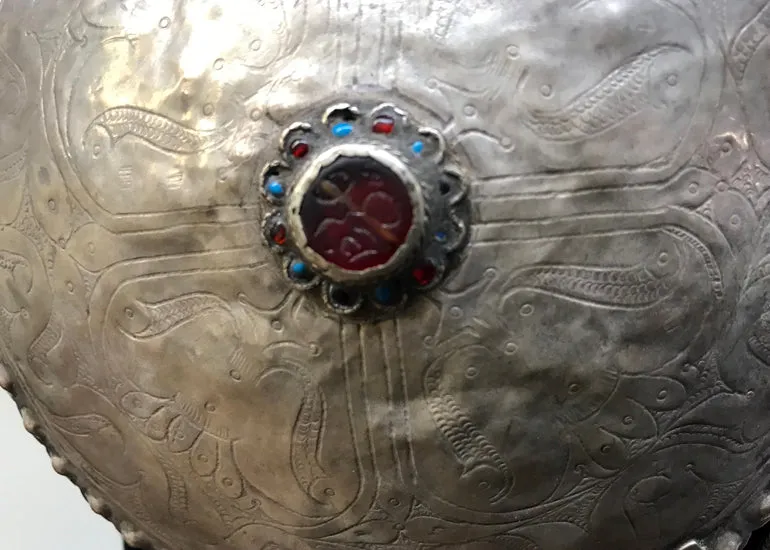 Vintage Early 1900s Silver Breastplate from Afghanistan