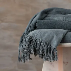 Vintage Wash Towel Collection | Charcoal