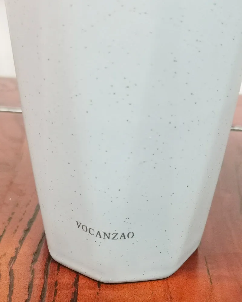 VOCANZAO mug, diamond-shaped ceramic cup with handle, gift coffee cup and tea cup