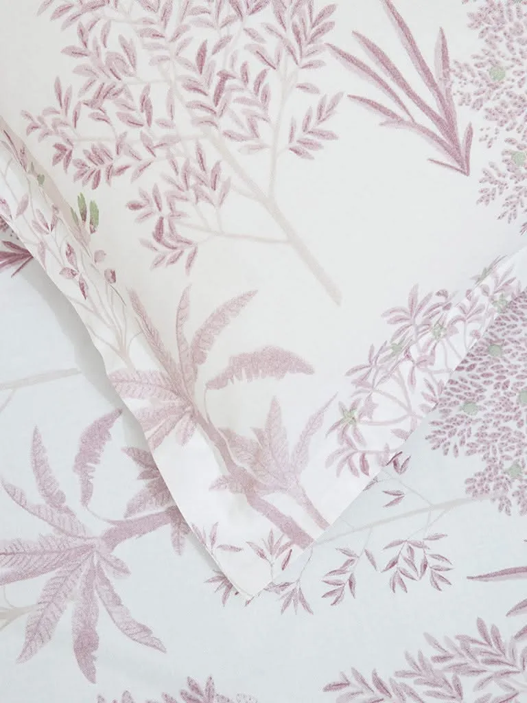 Westside Home Violet Toile Design Single Bed Flat Sheet and Pillowcase Set