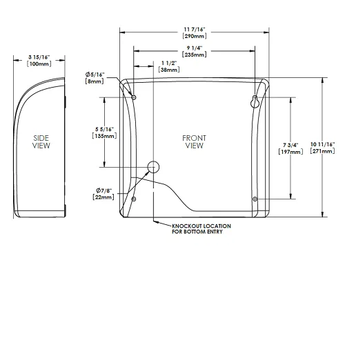 WORLD DRYER® L-976A SLIMdri® ***DISCONTINUED***  No Longer Available in CAST IRON - Please see WORLD L-974A