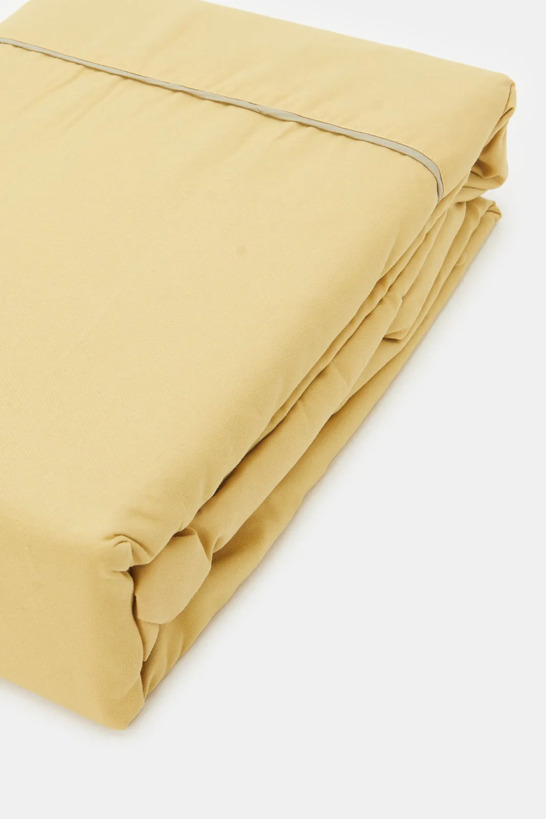 Yellow/Beige Reversible 3-Piece Duvet Cover Set (Double Size)